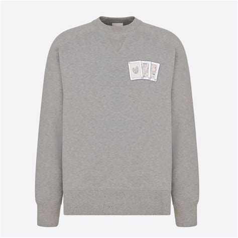 dior grey fleece sweatshirt